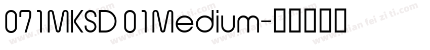 071MKSD 01Medium字体转换